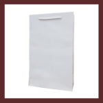 Laminowana biała torba papierowa