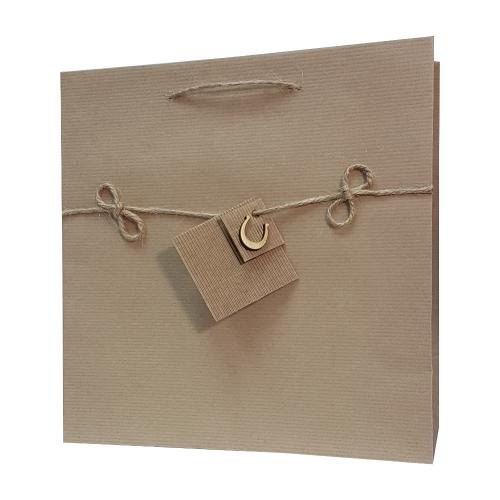 eco ręcznie zdobione torby papierowe podkowa